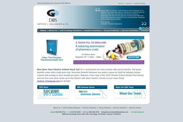 Discovery theme site design template sample