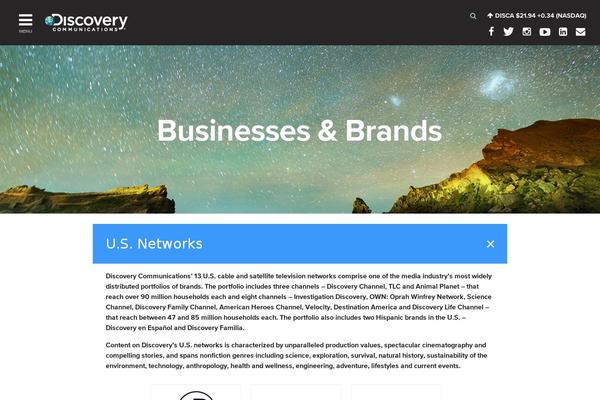 discovery-corporate theme websites examples