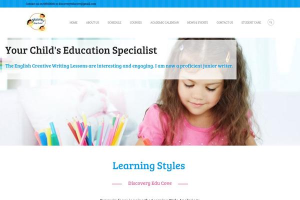 Kinder theme site design template sample