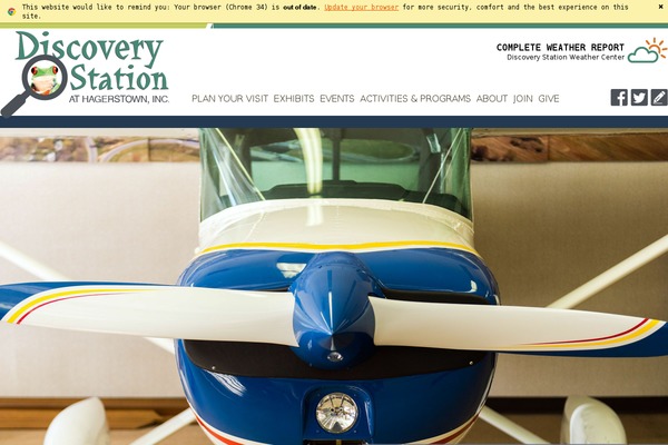 Discovery theme site design template sample
