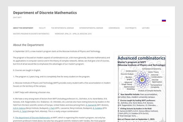 discrete-mathematics.org site used Twenty Twelve