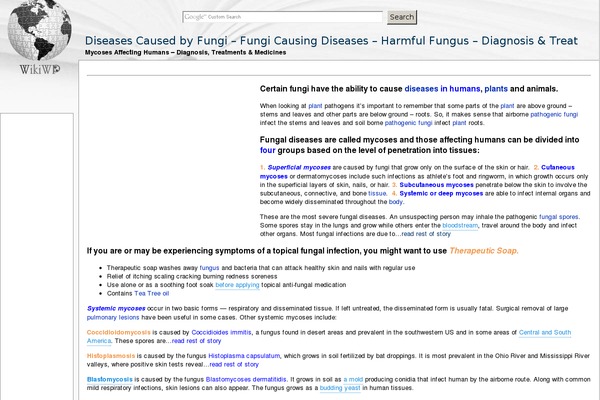 diseasescausedbyfungi.com site used WikiWP