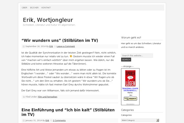 Prose theme site design template sample