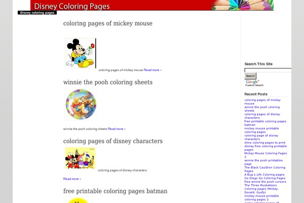 disneycoloring.net site used Super-adsense-ebay