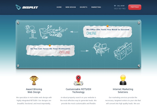 displet.com site used Displet-theme