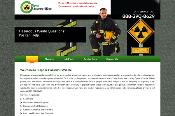 disposehazardouswaste.com site used Dhwaste