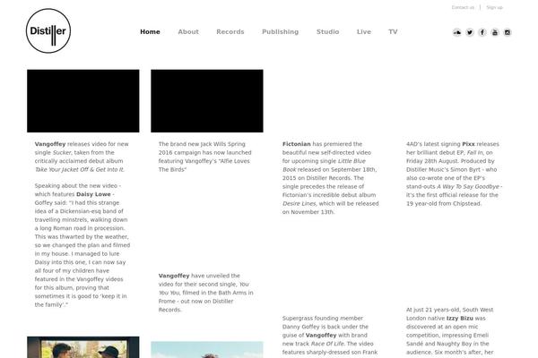 distiller theme websites examples