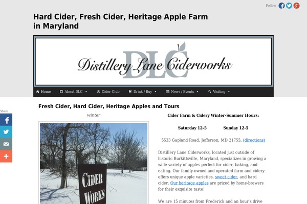 distillerylaneciderworks.com site used Dlc