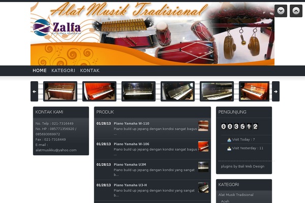 Musik theme site design template sample