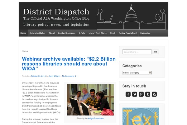 districtdispatch.org site used Xpand-blog