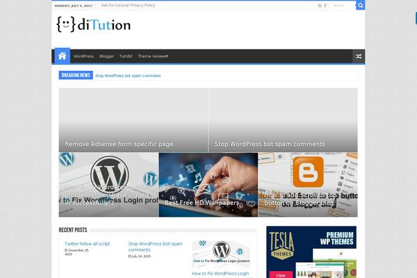 WordPress website example screenshot