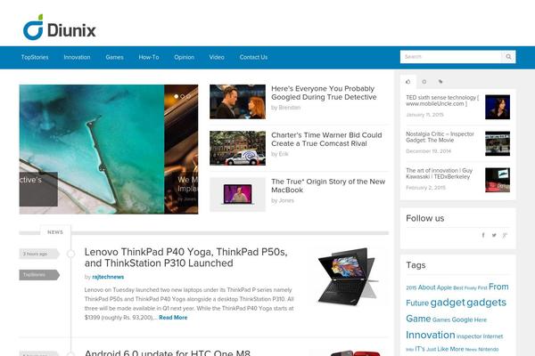 Gambit theme site design template sample