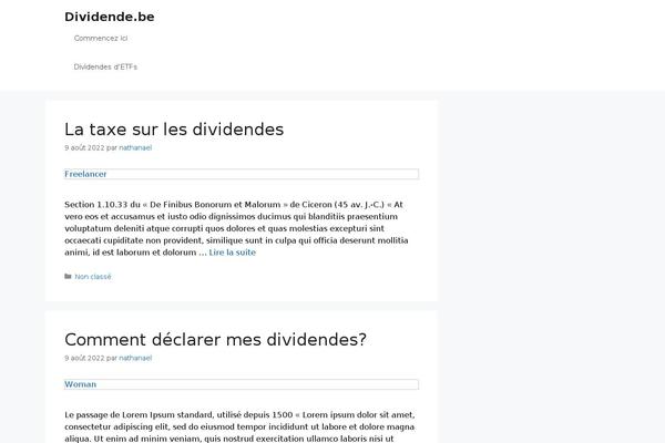 dividende.be site used Newses