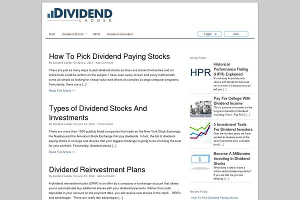 dividendladder.com site used Blogmate