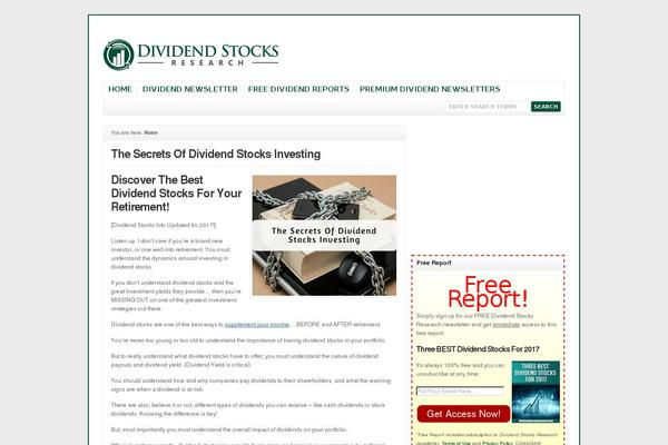dividendstocksresearch.com site used Wp-clearv6.0