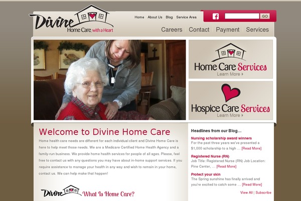 Divine theme site design template sample