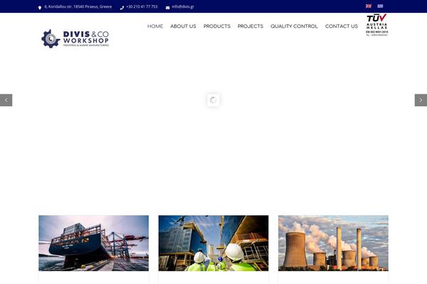 Industrial theme site design template sample