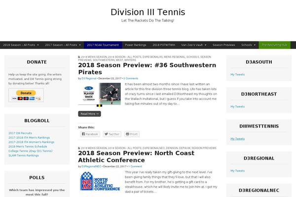 division3tennis.com site used Acmeblogpro