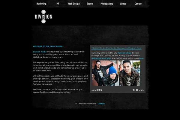 Division theme site design template sample