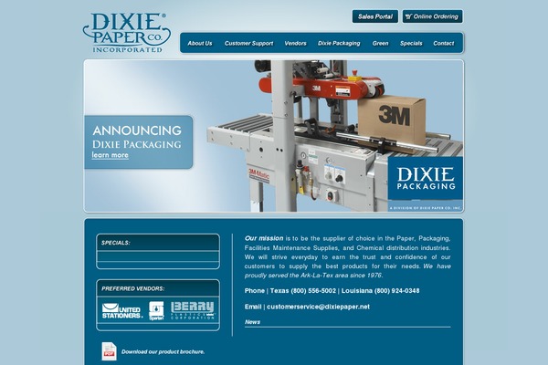 Dixie theme site design template sample