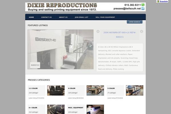 Listings theme site design template sample
