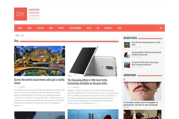 Boulevard theme site design template sample