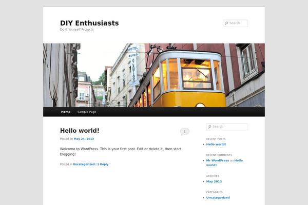 diyenthusiasts.com site used Twenty Eleven