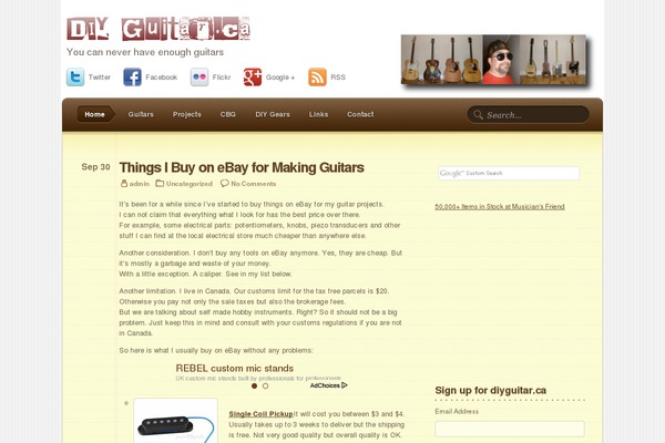 diyguitar.ca site used Sketchpad