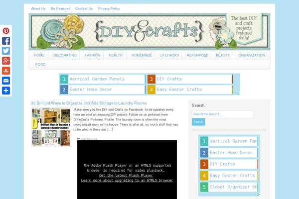 diyncrafts.com site used Foodiepro-v444