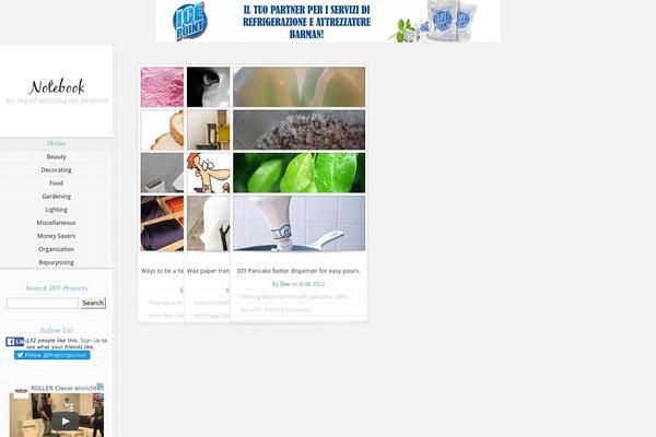 Notebook theme site design template sample