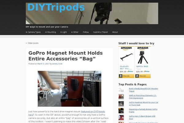 diytripods.com site used Blogstart