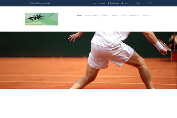 Tennisclub theme site design template sample