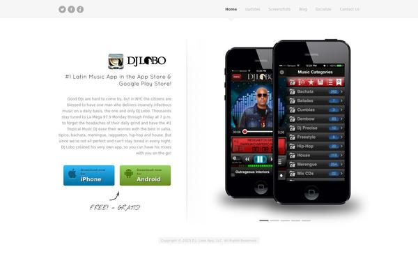 djloboapp.com site used FluidApp