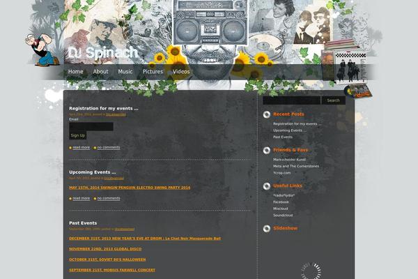 djspinach.com site used Creative-by-nature