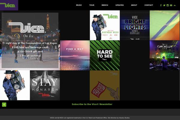 vice theme site design template sample
