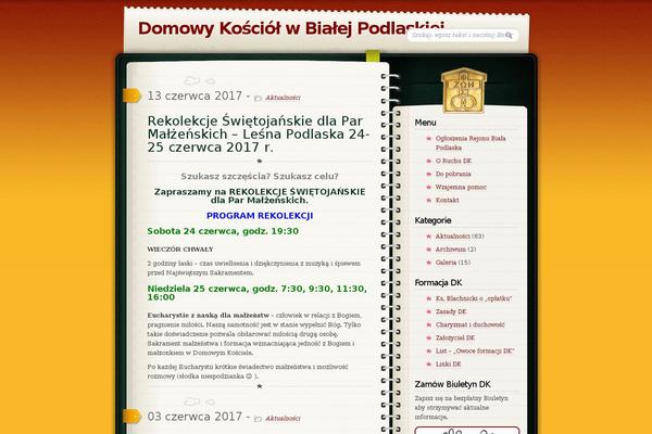 Diary theme site design template sample