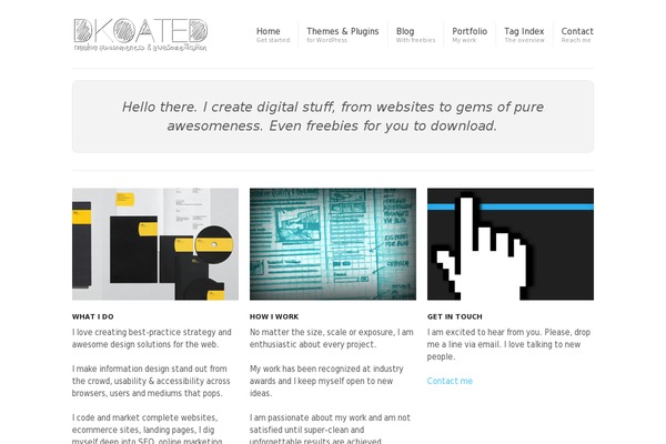 Reaction theme site design template sample