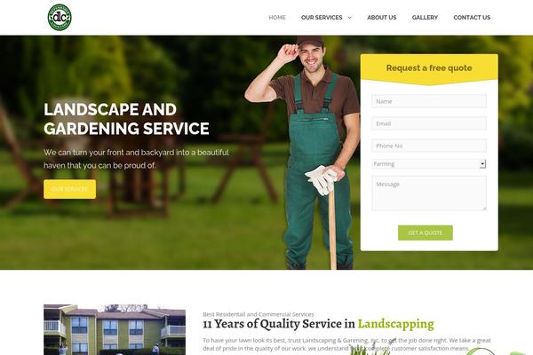 Landscape theme site design template sample