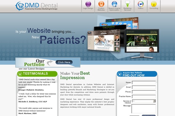 Dmd theme site design template sample