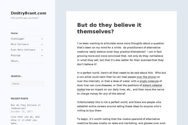 Twentyfifteen Child theme site design template sample