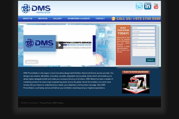 Expo theme site design template sample