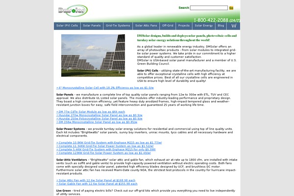 dmsolar.com site used Mill