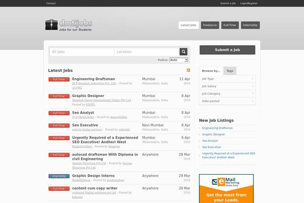 Jobroller theme site design template sample