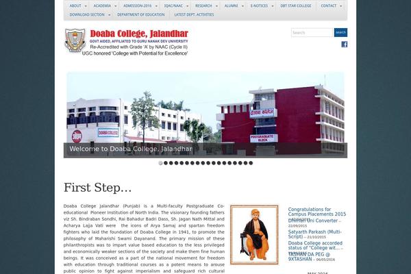 Academica theme site design template sample