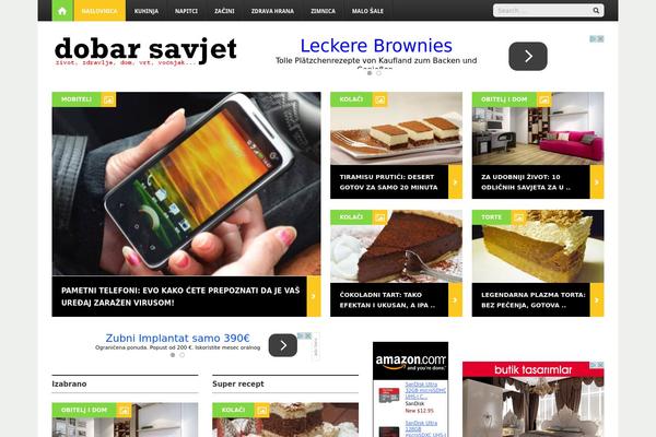 Cream Magazine theme site design template sample