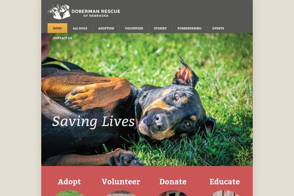 Pet-rescue theme site design template sample