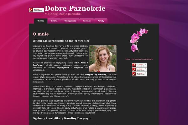 dobrepaznokcie.pl site used Pink and Purple