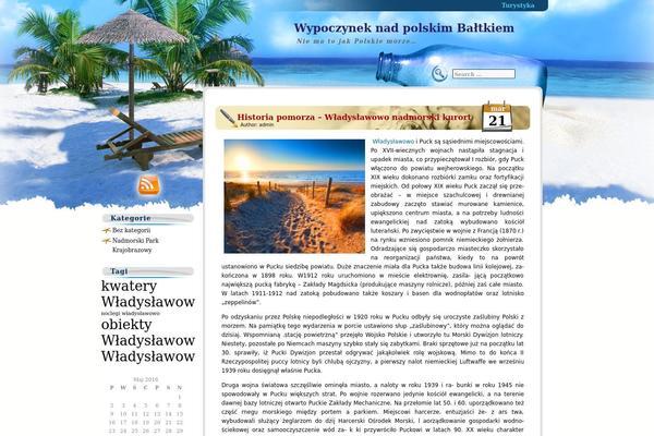 Beach Holiday theme site design template sample