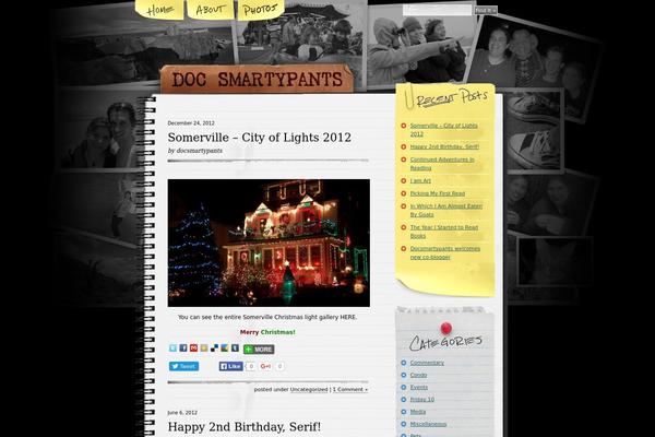 Notepad Chaos theme site design template sample