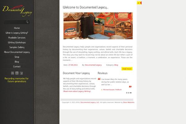 documentedlegacy.com site used Primely-theme